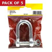 Centurion Dee Shackles, Galvanised, 12mm x 49mm x 25mm - Pack of 5