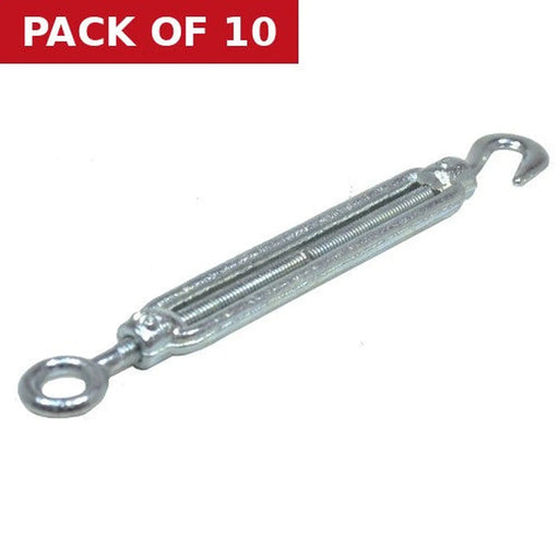 Centurion Straining Screws Hook/Eye, Galvanised, 6mm x 89mm - Pack of 10