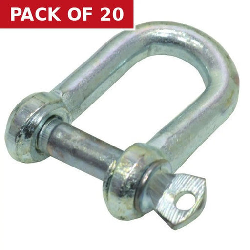 Centurion Dee Shackles, Galvanised, 5mm x 19mm x 13mm - Pack of 20