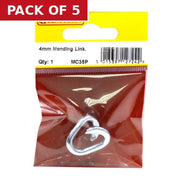 Centurion Steel Mending Link, Zinc Plated, 4mm - Pack of 5