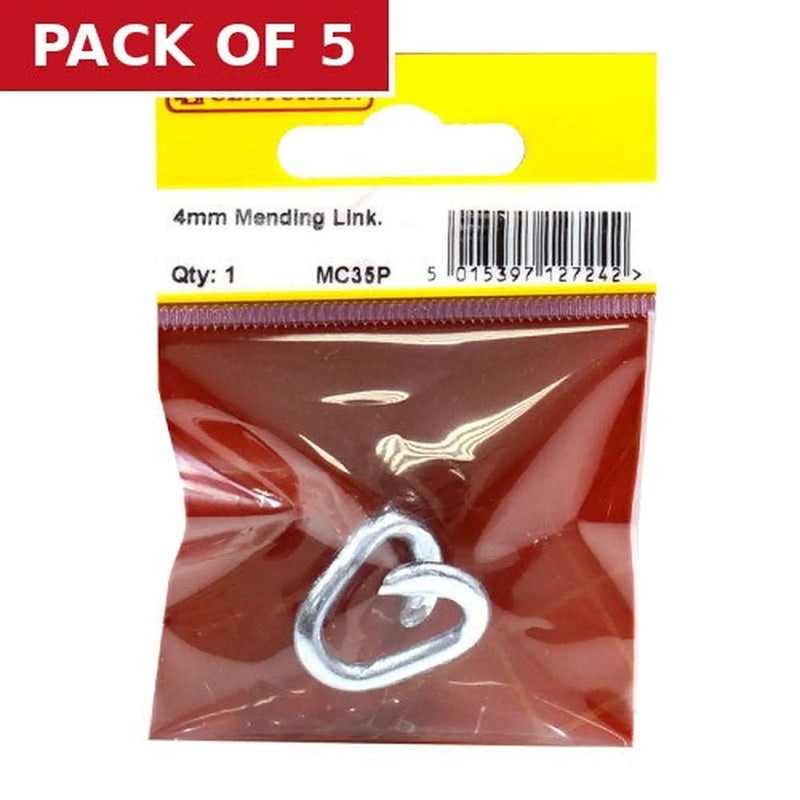 Centurion Steel Mending Link, Zinc Plated, 4mm - Pack of 5