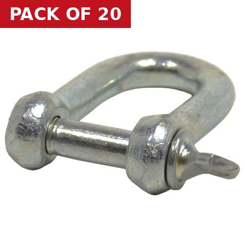 Centurion Dee Shackles, Galvanised, 8mm x 30mm x 16mm - Pack of 20
