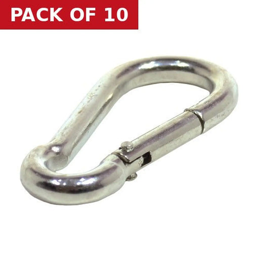 Centurion Carbine Hook, Zinc Plated, 6mm x 60mm - Pack of 10