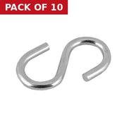 Centurion Steel Ess Hooks, Zinc Plated, 6mm x 60mm - Pack of 10