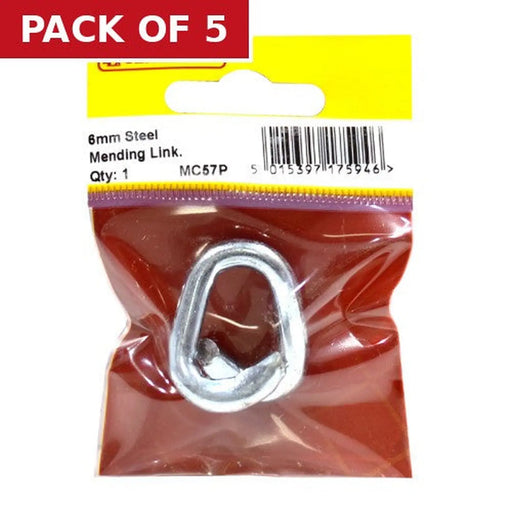 Centurion Steel Mending Link, Zinc Plated, 6mm - Pack of 5