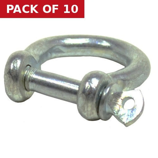 Centurion Steel Bow Shackles, Galvanised, 6mm x 25mm x 18mm - Pack of 10