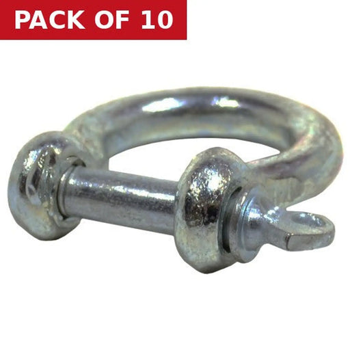 Centurion Steel Bow Shackles, Galvanised, 8mm x 32mm x 22mm - Pack of 10