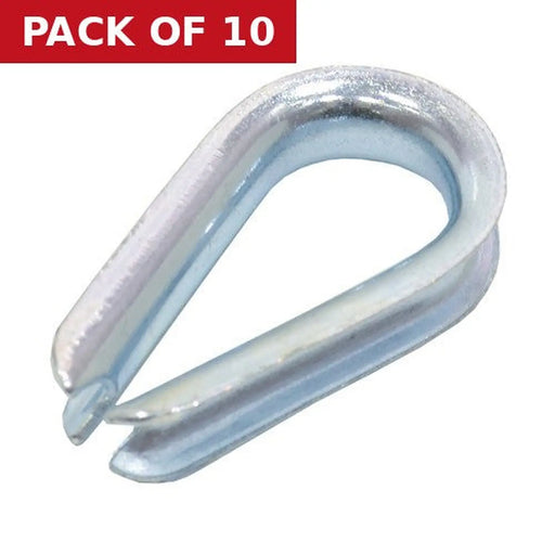 Centurion Steel Wire Rope Thimbles, Galvanised, 5mm - Pack of 10