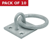 Centurion Steel Ring On Plate, Galvanised, 8mm x 50mm - Pack of 10