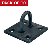 Centurion Steel Staple On Plate, Black, 6mm x 50mm - Pack of 10