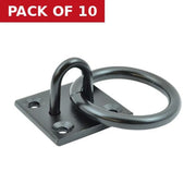 Centurion Steel Ring On Plate, Black, 8mm x 50mm - Pack of 10