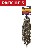 Centurion Steel Welded Straight Link Pre Cut Chain, Zinc Plated, 5mm x 28mm x - Pack of 5
