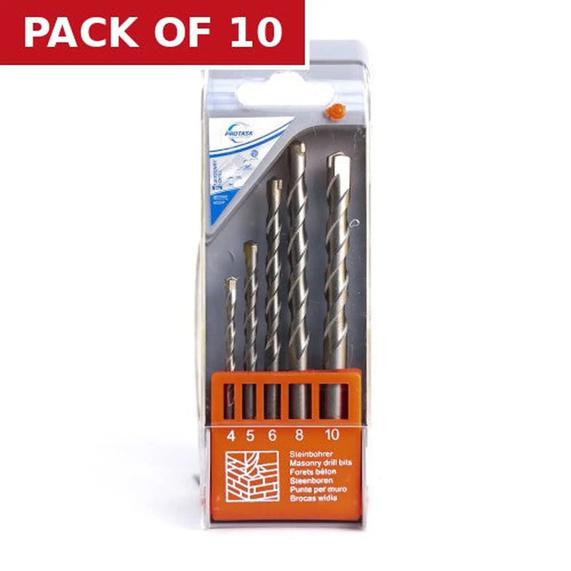 Centurion Protask 5 piece Masonry Drill Bit Set - Pack of 10