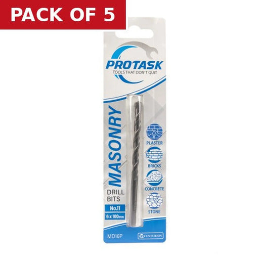 Centurion Protask Masonry Drill Bit Standard Series No.11 (6 x 100mm) - Pack of 5