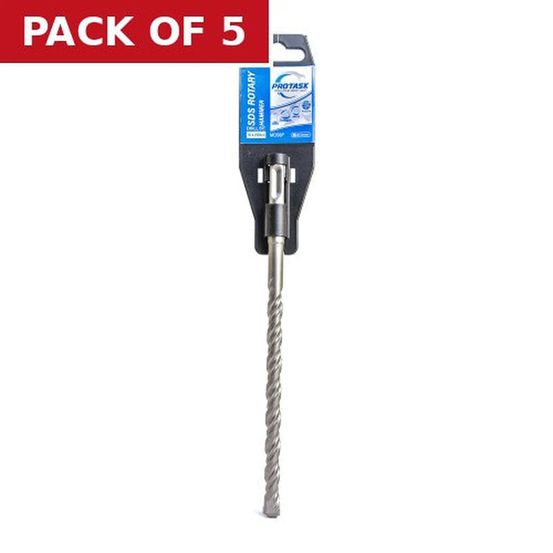 Centurion ProTask SDS-Plus Rotary Hammer Drill Bits 10mm x 210mm - Pack of 5
