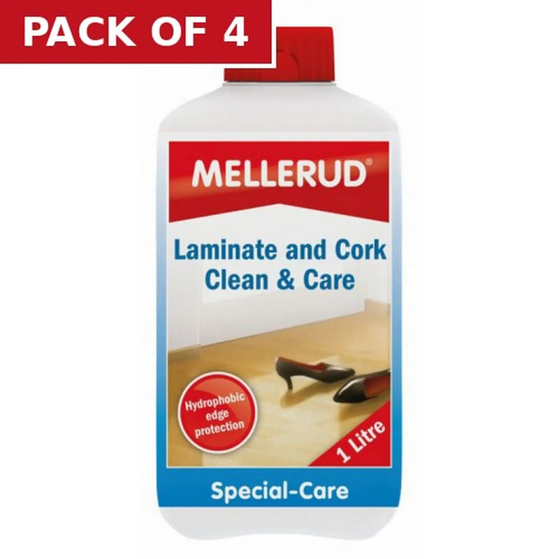 Centurion Laminate and Cork Clean & Care, 1 Litre - Pack of 4