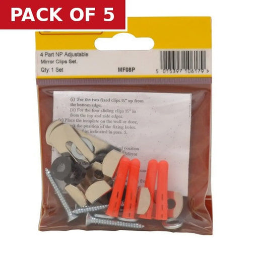 Centurion 4 Part NP Adjustable Mirror Clips Set - Pack of 5