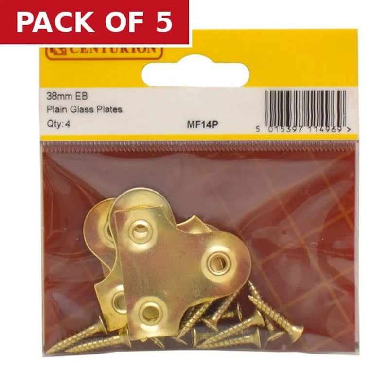Centurion 38mm EB Plain Glass Plate (Pack of 4) - Pack of 5