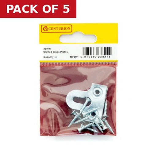 Centurion 32mm NP Slotted Glass Plate - Pack of 5