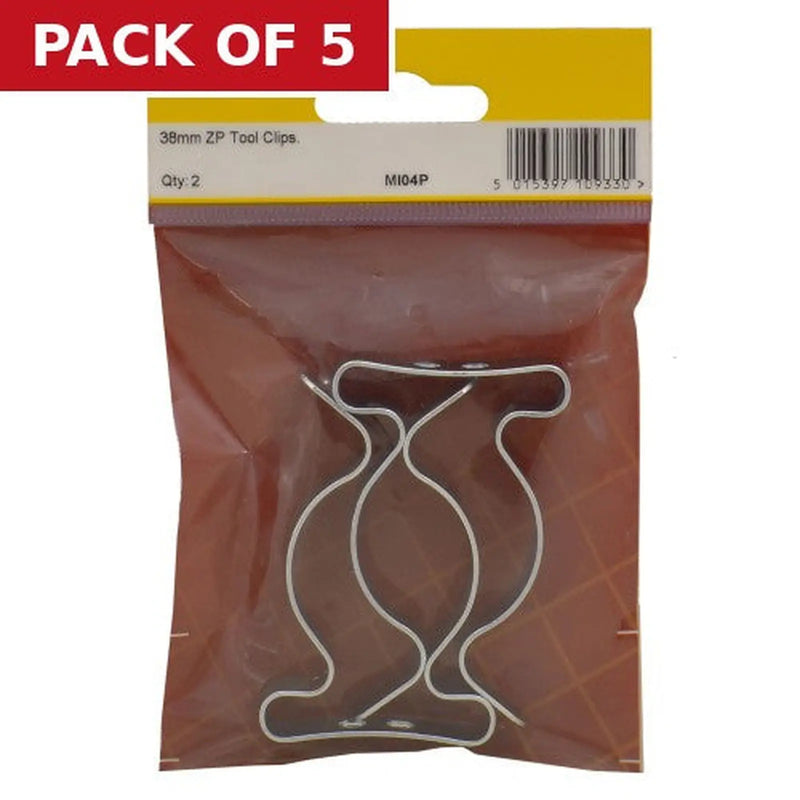 Centurion 38mm ZP Tool Clips (Pack of 2) - Pack of 5