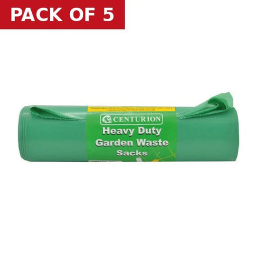 Centurion Heavy Duty Garden Sacks, Green, 100 Litre Capacity - Pack of 5