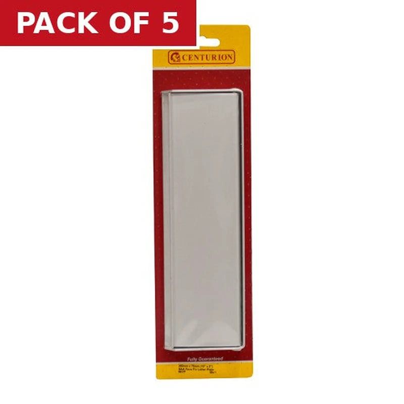 Centurion Facefix Letter Plate, Polished Anodised Aluminium, 250mm x 75mm - Pack of 5
