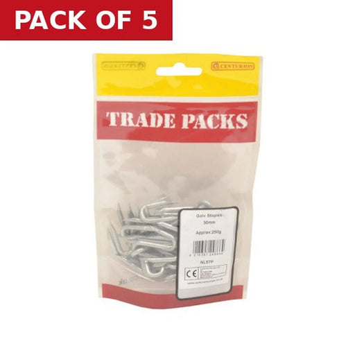 Centurion Staples - Galvanised - 30mm - (250g Pack) - Pack of 5