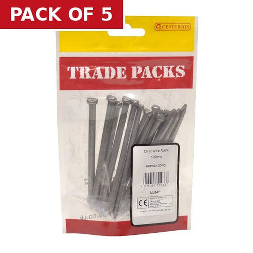 Centurion 100mm Oval Wire Nails - 250g - Pack of 5