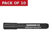 Centurion Permanent Marker Pen Black - Pack of 10