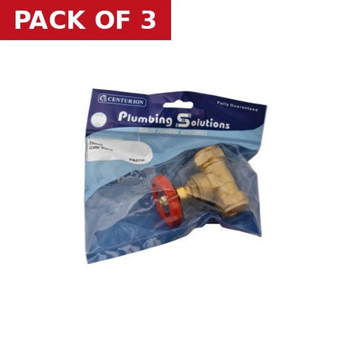Centurion 22mm C x C Gate Valve - Pack of 3