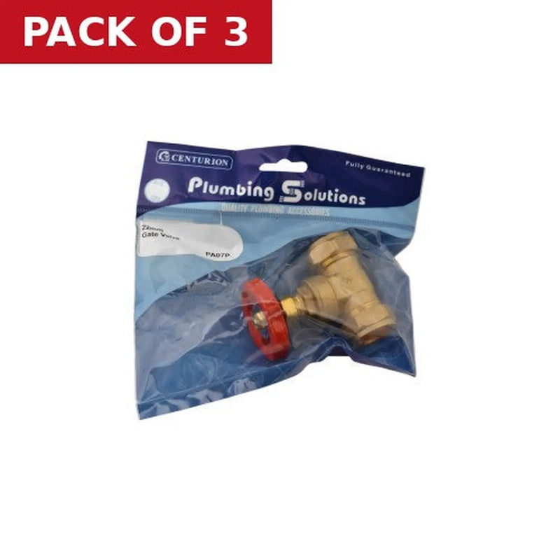 Centurion 22mm C x C Gate Valve - Pack of 3