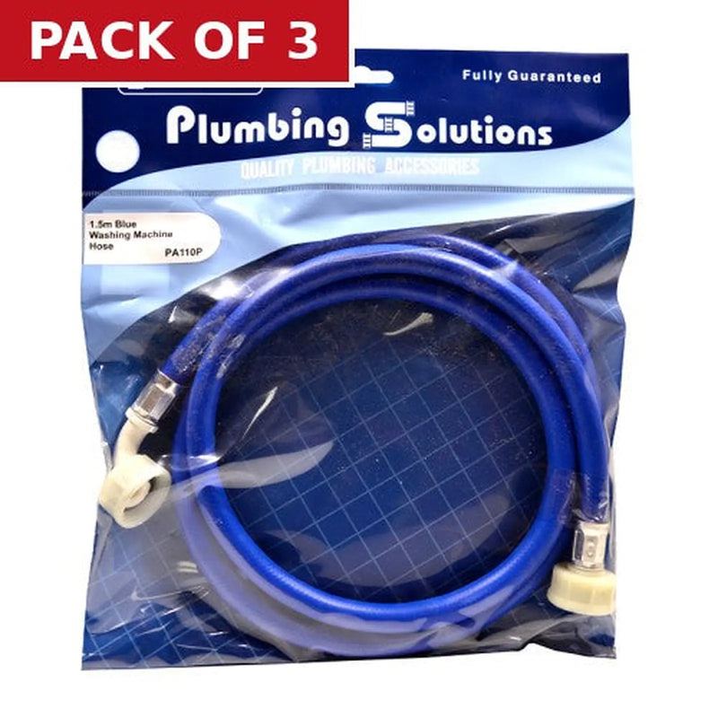 Centurion 1.5m Blue Washing Machine Hose - Pack of 3