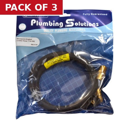 Centurion 1.1m NG Micropoint Angled Cooker Hose - Pack of 3
