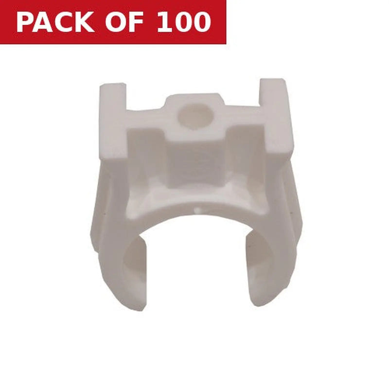 Centurion 15mm Plastic Snap Fix Pipe Clips - Pack of 100