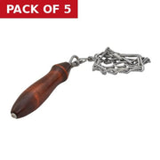 Centurion 450mm Galvanised Chain and Wooden Handle Cistern Pull - Pack of 5