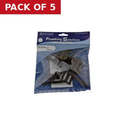 Centurion Plastic Toilet Seat Hinges - Black - Pack of 5
