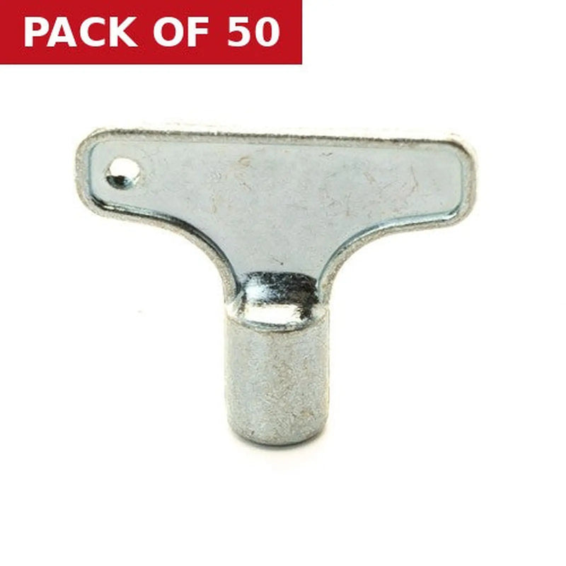 Centurion Radiator Key - Zinc T Bar Style - Pack of 50