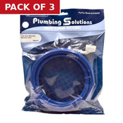 Centurion 2.5m Washing Machine Hose - Blue - Pack of 3