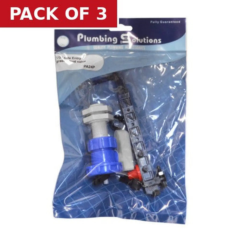 Centurion 1/2" Plastic Side Entry Float Valve - Pack of 3