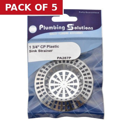 Centurion Sink Strainer - Chrome Plated Plastic - 1 3/4" - Pack of 5