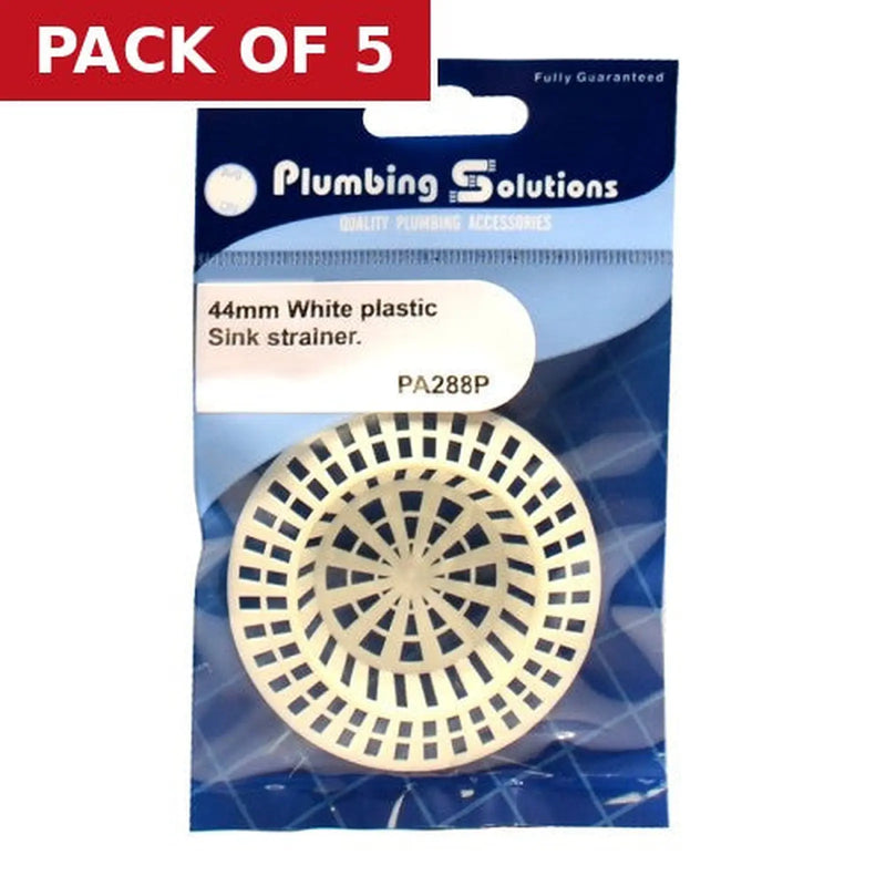 Centurion Sink Strainer - White Plastic - 1 3/4" - Pack of 5