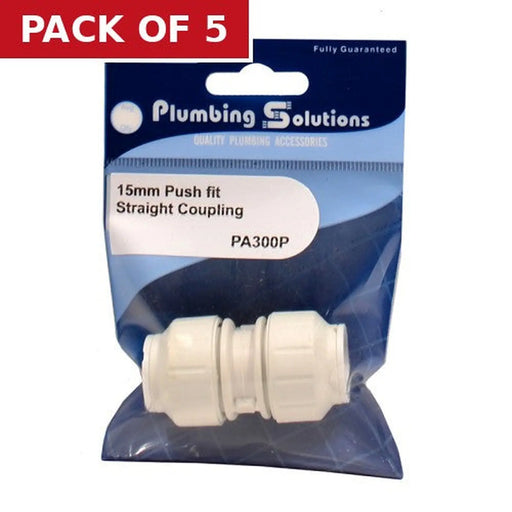 Centurion Speedfit - 15mm Straight Coupling - Pack of 5