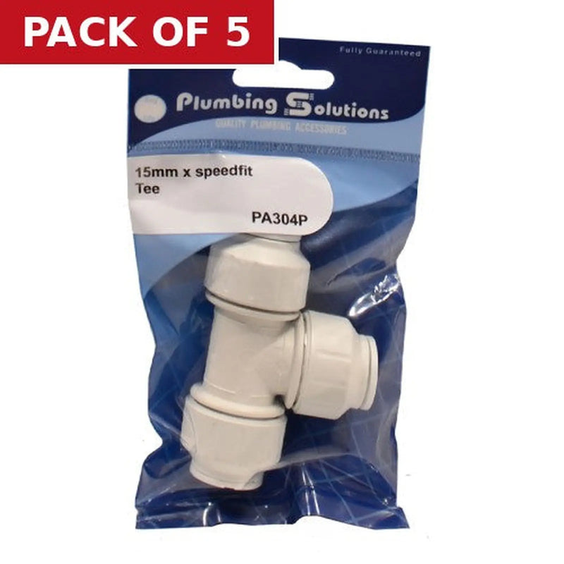 Centurion Speedfit - 15mm Tee - Pack of 5