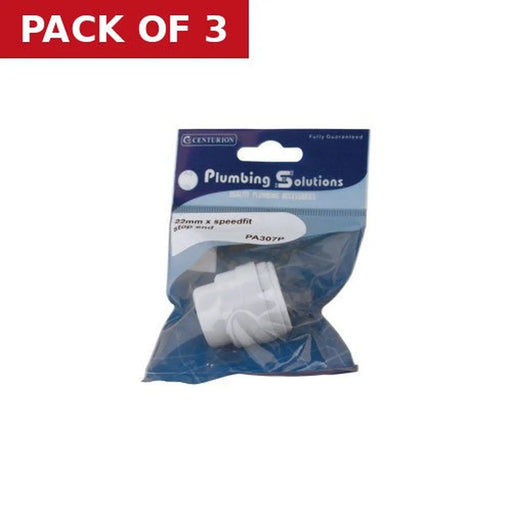 Centurion Speedfit - 22mm Stop End - Pack of 3