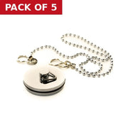Centurion 1 1/2" Basin Plug & Chain - Chrome Plated - Pack of 5