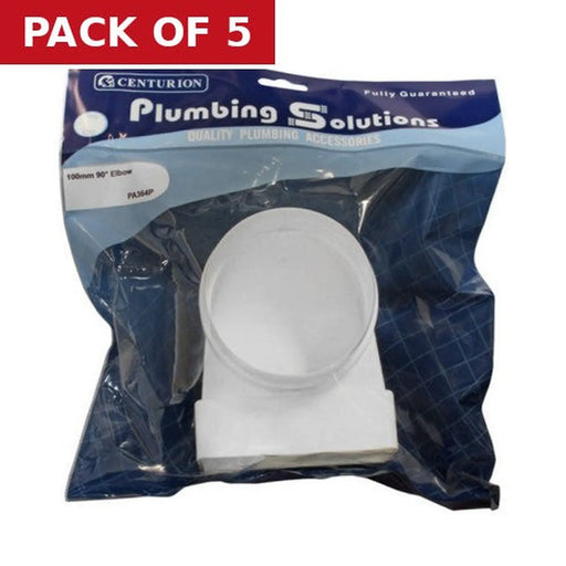 Centurion 100mm 90 Degree Elbow - Pack of 5