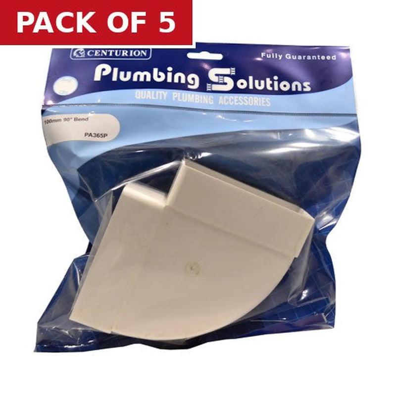 Centurion 100mm 90 Degre Bend - Pack of 5
