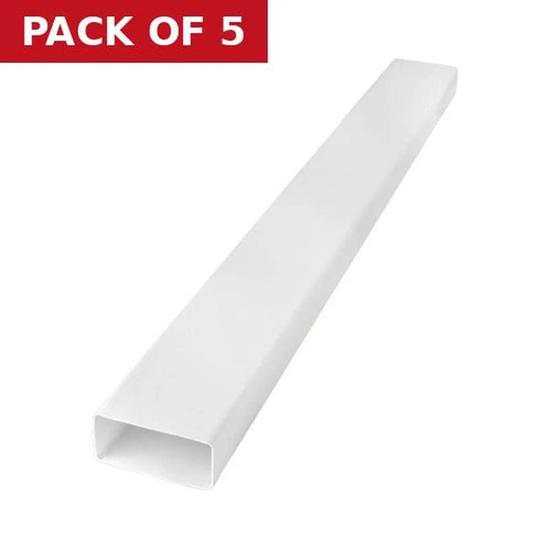Centurion 110mm x 54mm x 1m Flat Channel Ducting - Pack of 5