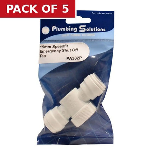 Centurion Speedfit - 15mm Emergency Shut Off Tap - Pack of 5