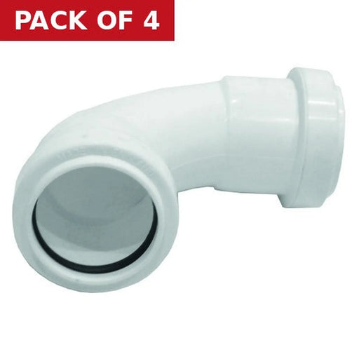 Centurion 32mm 90 deg Pushfit Swept Bend - Pack of 4